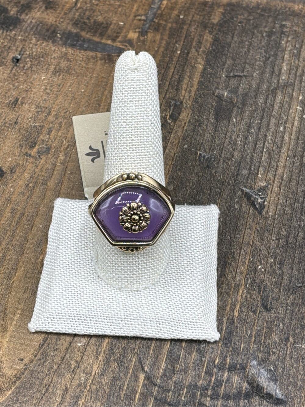 Barse Violet Ring- Amethyst & Bronze- 10.5-NWT